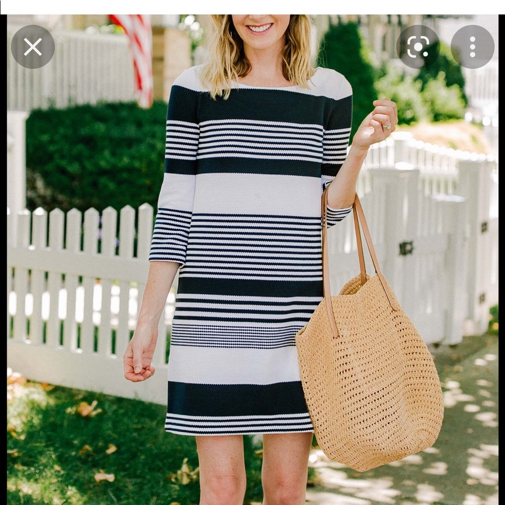 NWOT Lilly Pulitzer Navy and White Striped Dress